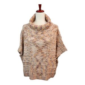 Womens‎ Cable Knit Sweater Poncho Cowl Neck Fall Oversized Cropped Multicolor